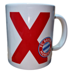 FC Bayern München Buchstaben Tasse - X - Kaffeetasse Logo FCB