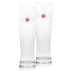 Eintracht Frankfurt Weizenbierglas - 1899 - 2er Set | Glas | 0,3 Liter | Bierglas | Weizenglas | SGE
