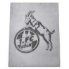 1. FC Köln Flanelldecke Grau - Logo Anthrazit - Kuscheldecke | Sofadecke | Decke