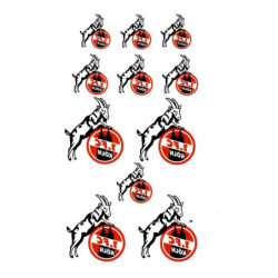 1. FC Köln Wangentattoo - Logo - Gesichtstattoo temporäre Tattoo