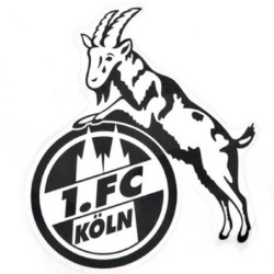 1. FC Köln Aufkleber - Logo schwarz - 8 cm Autoaufkleber Sticker