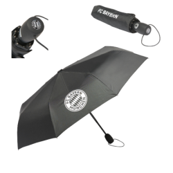 FC Bayern München Taschenschirm schwarz Logo Schirm Regenschirm FCB