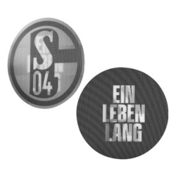 FC Schalke 04 Aufkleber Lentikular schwarz - Ein Leben lang -  2er Set S04 Autoaufkleber mit Wechselbild