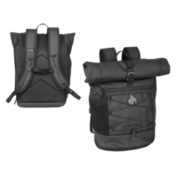 1. FC Köln Rolltop Rucksack - All Black - Sportrucksack | Schulrucksack | Backpack