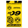 Borussia Dortmund Aufkleberkarte - Heja BVB - 6er Set | Aufkleber | Sticker BVB 09