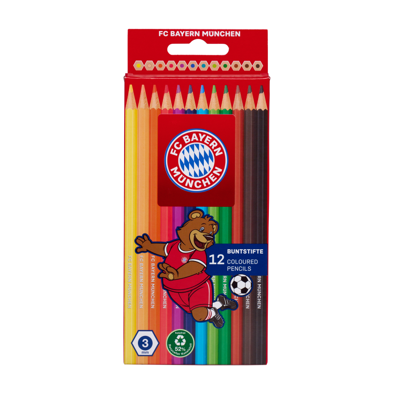 FC Bayern München Buntstifte 12er Set Stifte Farbstifte FCB