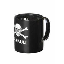 FC St. Pauli Tasse - Totenkopf - schwarz Kaffeetasse Kaffeebecher Becher