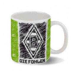 Borussia Mönchengladbach Tasse - Scribble - Kaffeetasse Becher BMG