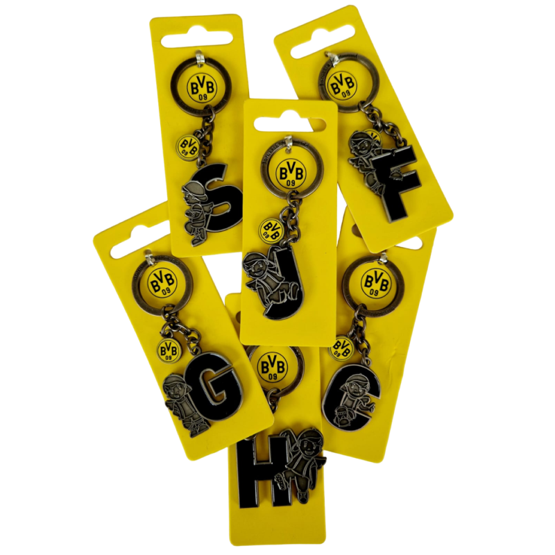 Borussia Dortmund Schlüsselanhänger Buchstaben mit Engel A-Z Anhänger BVB 09