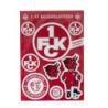 1.FC Kaiserslautern Aufkleberbogen nachtleuchtend | 9er Set | Aufkleber | Sticker | FCK
