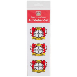 Bayern 04 Leverkusen Aufkleber - Logo - 3er Set klein| vierfarbig | 5.8 x 4.5 cm | Sticker