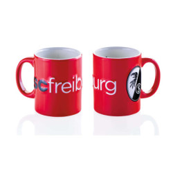 SC Freiburg Tasse - Relief - rot Kaffeetasse Kaffeepot