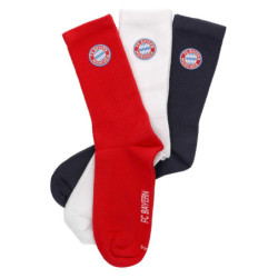 FC Bayern München Crew Socken 3er Set farbig - Gr. 35/38 bis 43/46