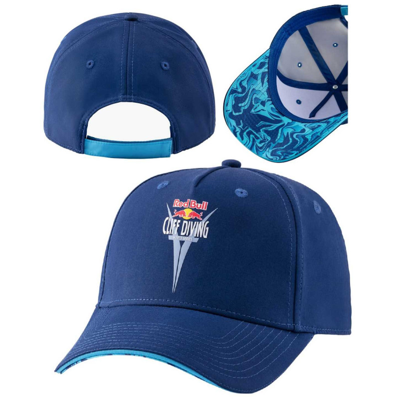 Red Bull Cliff Diving Cap - Splash - Kappe mit Meeresmotiv unter dem Schirm RCD