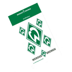 SV Werder Bremen Aufkleberkarte - Raute grün - Aufkleber 6-teilig Sticker