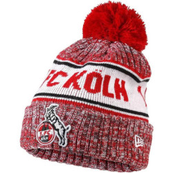 1. FC Köln Bommelmütze - Red Melange - New Era Wintermütze Mütze mit Bommel