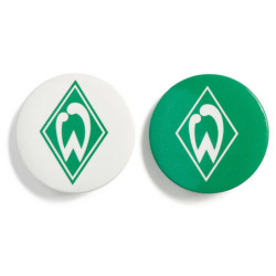 Werder Bremen Button 2er Set grün-weiß | Anstecker SVW