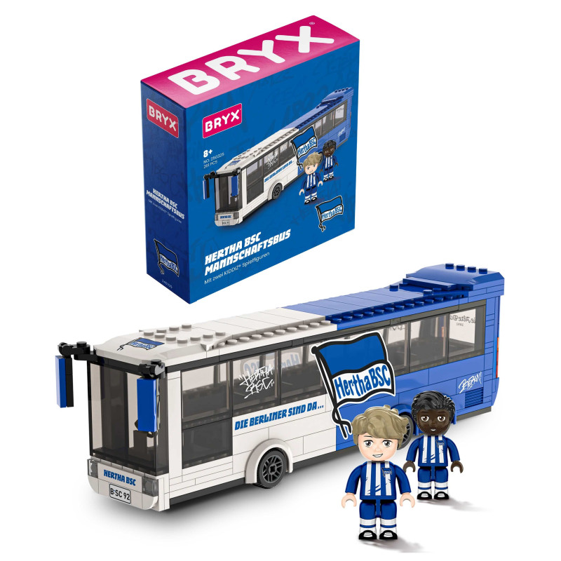 Hertha BSC Berlin 3D Bausteinsatz Mannschaftsbus BAU-Set BRYX-Steine HBSCB