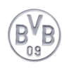 Borussia Dortmund 3D Autoaufkleber silber Aufkleber Sticker BVB 09