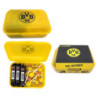 Borussia Dortmund Brotdose gefüllt mit Süßigkeiten, Sticker & 5 Autogrammkarten BVB 09