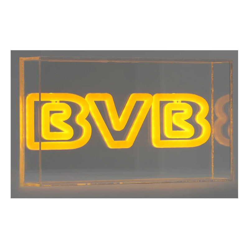 Borussia Dortmund LED Lichtbox mit BVB Schriftzug | Dekolicht BVB 09