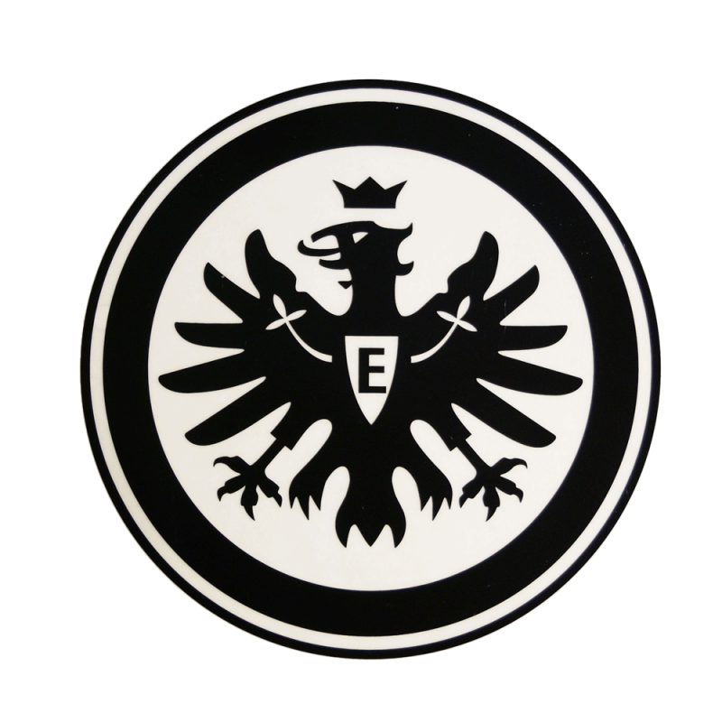 Eintracht Frankfurt Aufkleber -  Logo schwarz - Sticker Ø 9 cm |  Autoaufkleber SGE