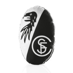 SC Freiburg Nickikissen - Logo - Kuschelkissen schwarz/weiß Dekokissen Kissen