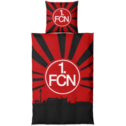 1. FC Nürnberg Bettwäsche - Sonne Skyline - 2-teilig 135 x 200 cm FCN