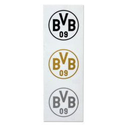 Borussia Dortmund Autoaufkleber 3er-Set - Logo schwarz-gold-silber - Aufkleber, Sticker BVB 09