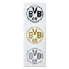 Borussia Dortmund Autoaufkleber 3er-Set - Logo schwarz-gold-silber - Aufkleber, Sticker BVB 09