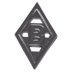 Borussia Mönchengladbach Aufkleber - 3D Chromlogo - silber | Sticker | Autoaufkleber BMG