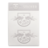 RB Leipzig Sticker - Logo silber - 2er Set  Aufkleberkarte Aufkleber RBL