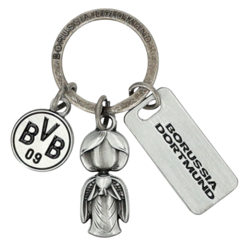 Borussia Dortmund Schlüsselanhänger Charms mit Schutzengel | Anhänger | BVB 09