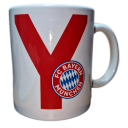FC Bayern München Buchstaben Tasse - Y - Kaffeetasse Logo FCB