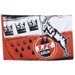 1. FC Köln Fahne - Wappen - 80 x 120 cm Flagge
