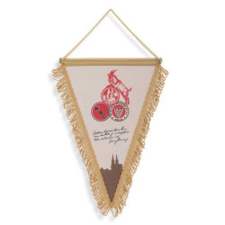 1. FC Köln Retrowimpel mit Goldkette | 27 cm Schmuckwimpel | Banner | Wimpel