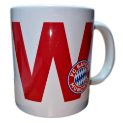 FC Bayern München Buchstaben Tasse - W - Kaffeetasse Logo FCB