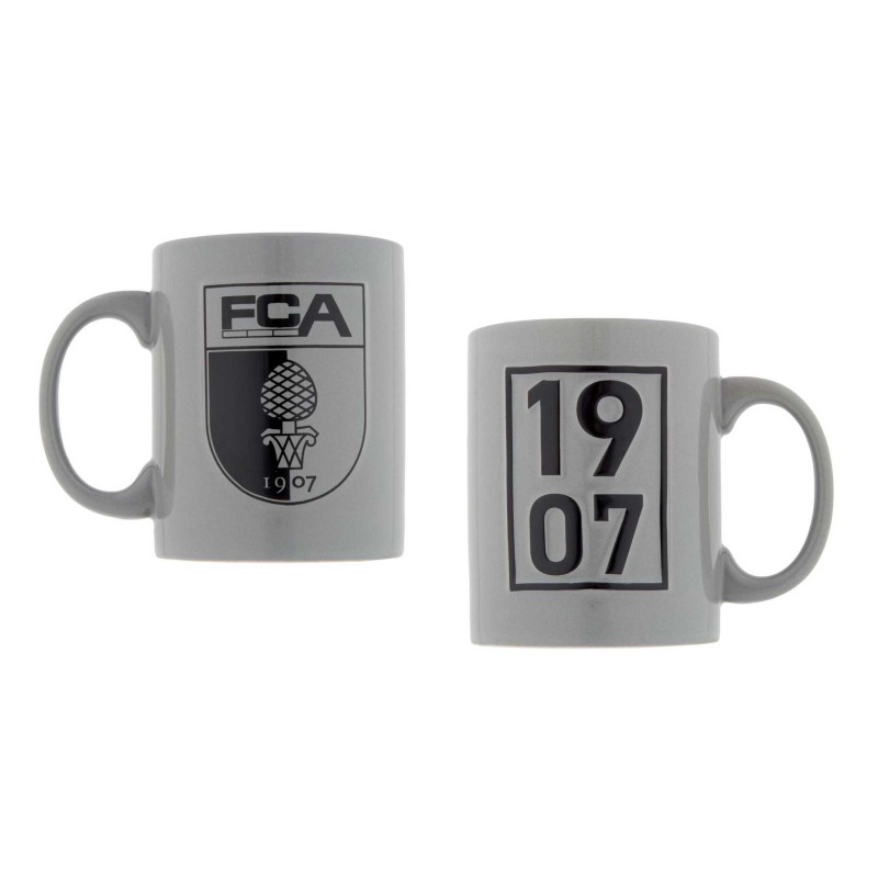 FC Augsburg Tasse Relief - 1907 - grau Kaffeetasse FCA