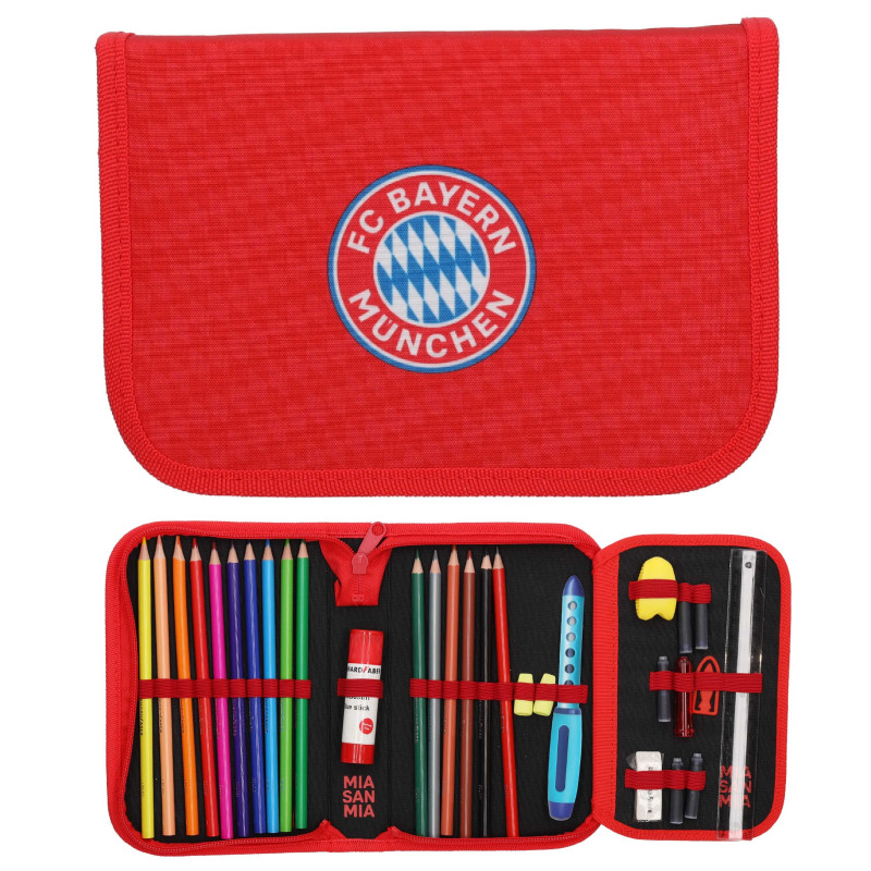 FC Bayern München Federmappe ROT Federtasche Schüleretui gefüllt Etui FCB