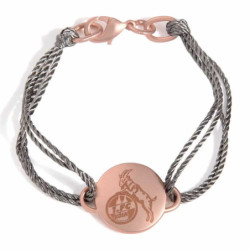 1. FC Köln Damen Armband - Kordel roségold - Band mit Anhänger