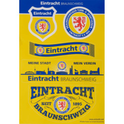 Eintracht Braunschweig Aufkleberbogen - 5 Motive - Aufkleber Sticker BTSV