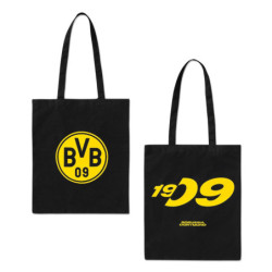 Borussia Dortmund Stoffbeutel schwarz Beutel Tasche Baumwoll-Tragetasche BVB 09
