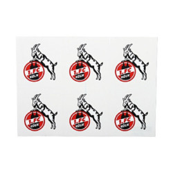 1. FC Köln Aufkleber - 6er Set Hennes - Autoaufkleber Sticker