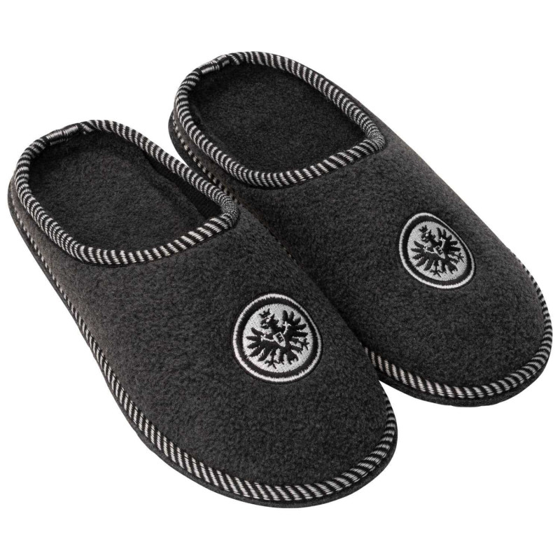 Eintracht Frankfurt Pantoffeln dunkelgrau - Logo -  Größe 36/37 | Hausschuhe | Filzpantoffel SGE