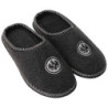 Eintracht Frankfurt Pantoffeln dunkelgrau - Logo -  Größe 36/37 | Hausschuhe | Filzpantoffel SGE