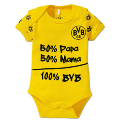 Borussia Dortmund Baby Body - 100% BVB - gelb kurzarm Bodie unisex Bodysuit,Babybody BVB 09