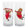 FC Bayern München Glas - Berni  jubelt - 2er-Set Trinkglas Kinderglas FCB