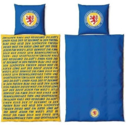 Eintracht Braunschweig Wendebettwäsche - Harz & Heideland - blau/gelb Bettwäsche 2-teilig 135 x 200 cm im Jutebeutel BTSV
