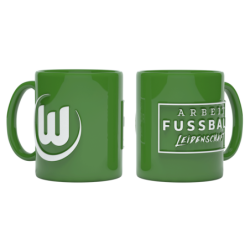 VfL Wolfsburg Tasse Relief - Arbeit Fußball Leidenschaft - grün AFL Kaffeetasse