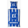 Karlsruher SC Bettwäsche - Streifen -  blau-weiß 2-teilig im Jutebeutel  KSC